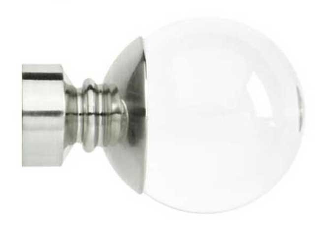 Neo Premium Plain Ball Clear Stainless Steel Effect 28mm Fin