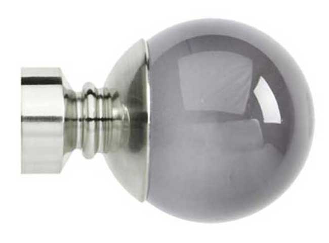 Neo Premium Plain Ball Smoke Grey Stainless Steel Effect 28m