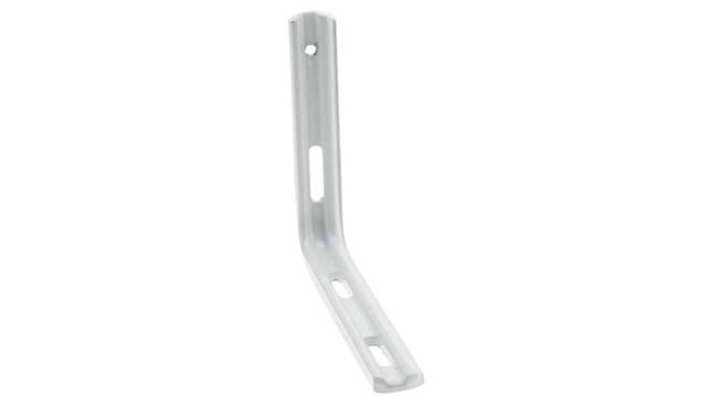 White Slotted Fluted Angle Brackets 127 x 102 x 20mm