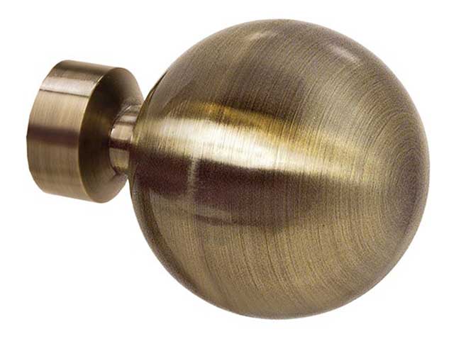Speedy 28mm Poles Apart Sphere Finials Antique Brass