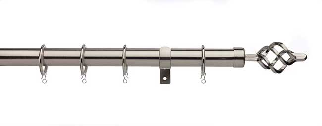 Universal 25/28mm Cage Pole Set 120-200cm Satin Steel