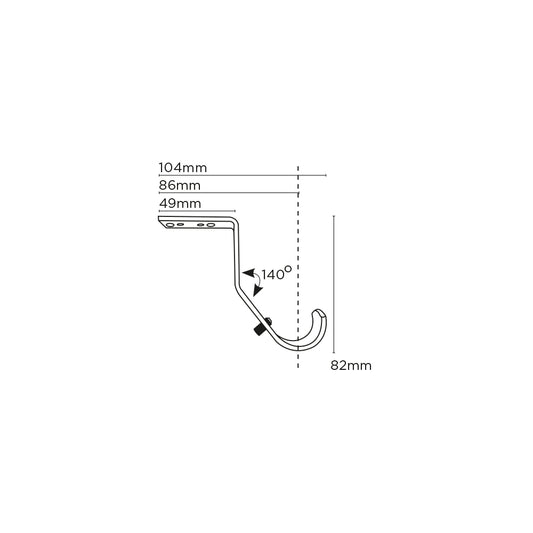Speedy 28mm Top Fix Bracket - Matt Black