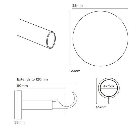Speedy 35mm 150cm Poles Apart Semi Complete IDC Pole set Satin Silver