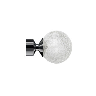 Speedy Terminali Per Tendina Poles Apart: 2 Pezzi Cromati 28 Mm In Vetro E Acciaio - 4