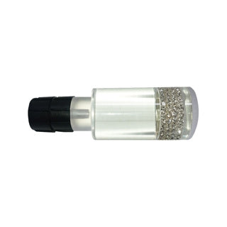 Speedy 28mm Poles Apart Diamante Finials - Pair - Clear Acrylic