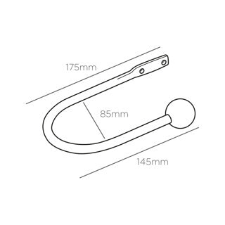 Speedy Ball Holdbacks Pk of 2 - Antique Brass