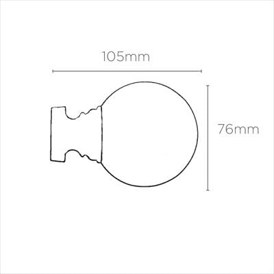 Speedy 35mm Globe Finials - Pair - Chrome