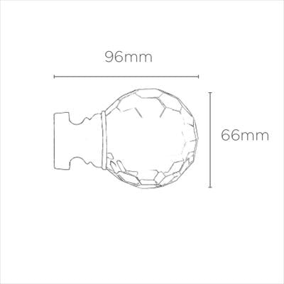 Speedy 35mm Acrylic Ball Finials - Pair - Antique Brass