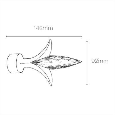 Speedy 35mm Fleur De Lys Finials - Pair - Satin Silver