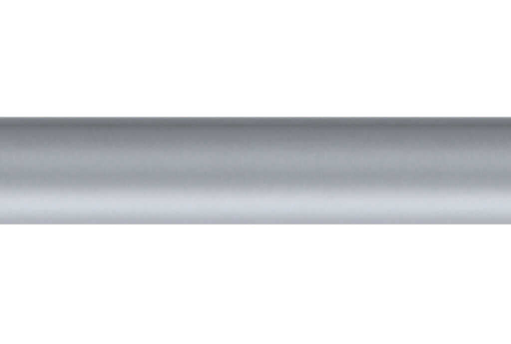 25mm Arc Soft Silver Curtain Pole only 150cm