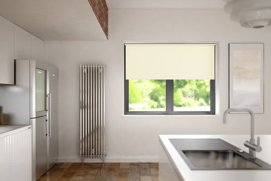 Speedy Blackout Roller Blind 60cm W x 175cm D Cream