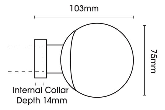 35mm Neo Ball Spun Brass Eyelet Curtain Pole 360cm