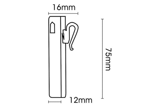 Plastic Microflex Sew In Curtain Hooks 75mm pack of 10
