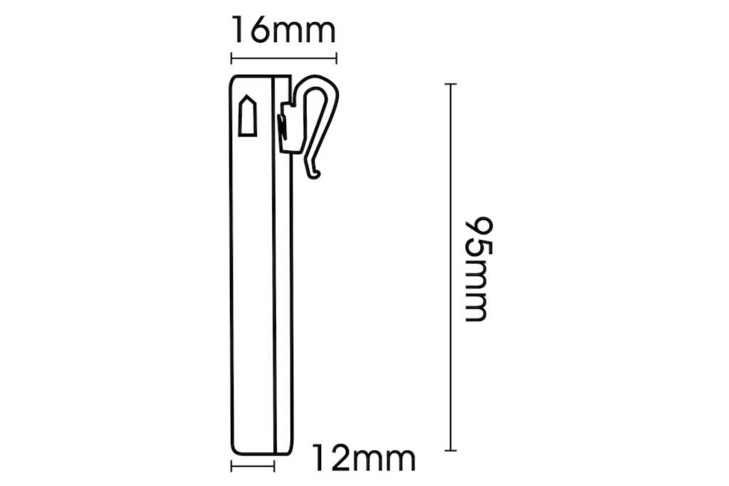 Plastic Microflex Sew In Curtain Hooks 95mm pack of 10