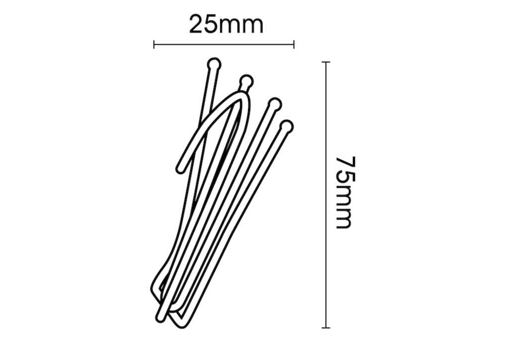 Steel/Zinc Long Neck Deep Pleat Hooks Pack of 100