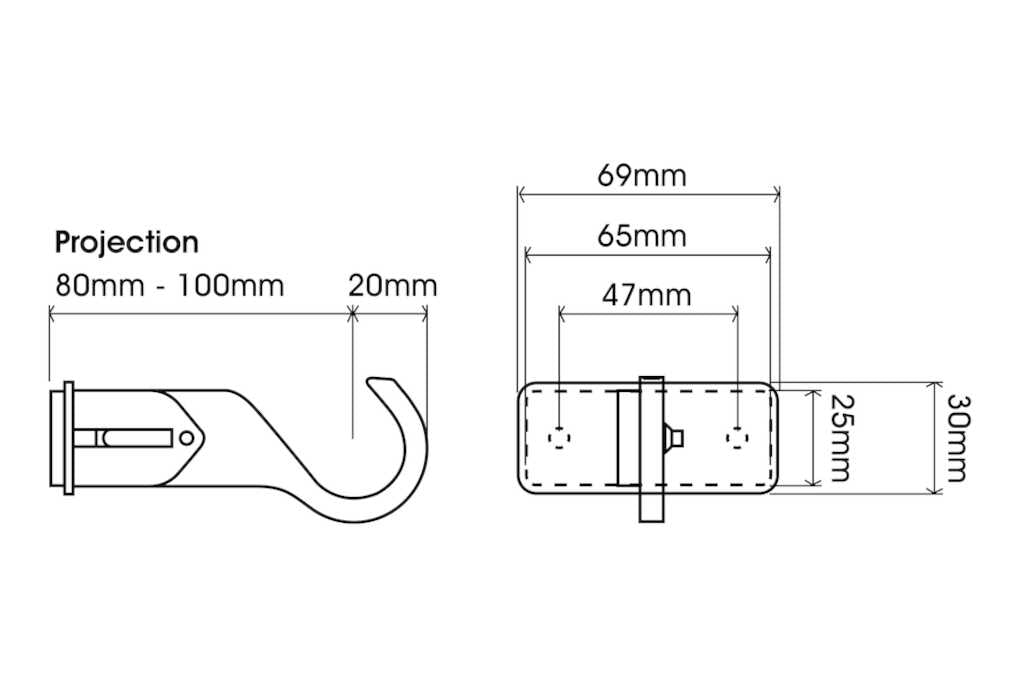 25mm Arc Bronze Extendable Mid/Ceiling Bracket - single