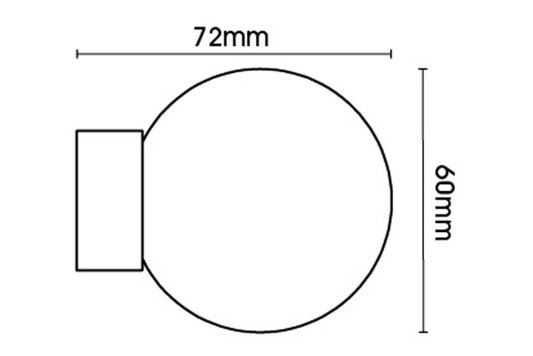 25mm Arc China White Ball Curtain Pole 150cm