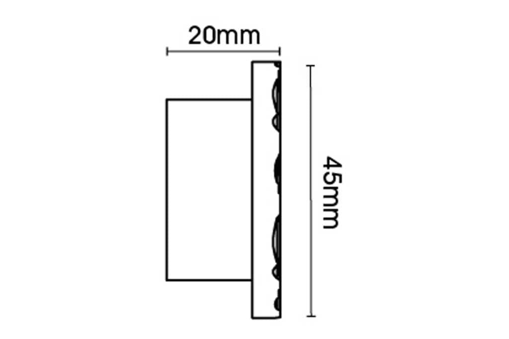 25mm Arc China White Hammered Disc Finial - single