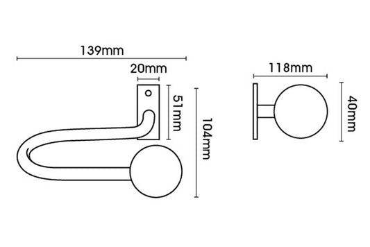 Artisan Classic Wrought Iron Regular Holdbacks Cannon
