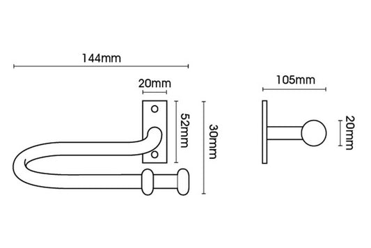 Artisan Classic Wrought Iron Regular Holdbacks Stopper