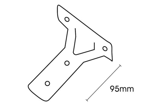 White Centre Brackets 95mm