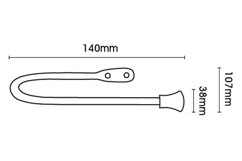 Neo Black Nickel Trumpet 140mm Holdbacks Pair