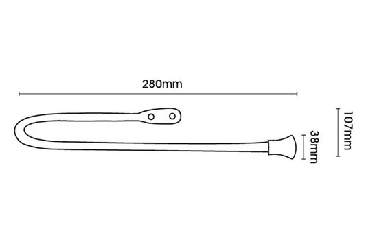 Neo Black Nickel Trumpet 280mm Holdbacks Pair