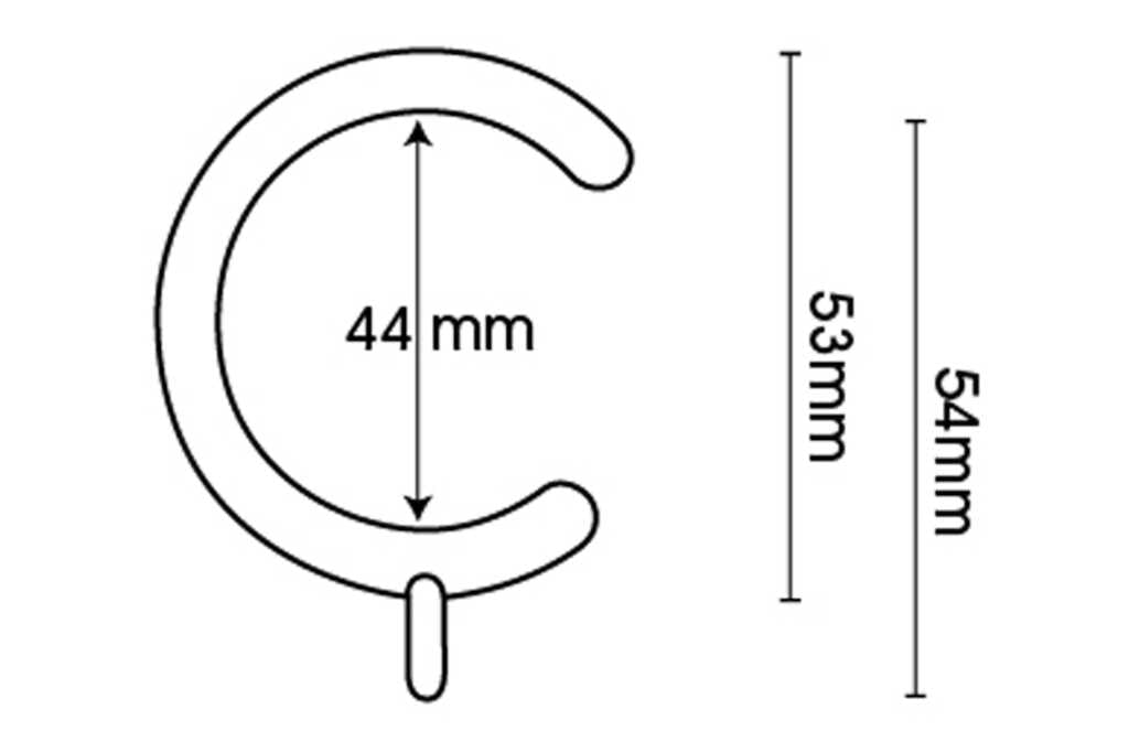 Neo Chrome C-Rings for 28mm dia pole