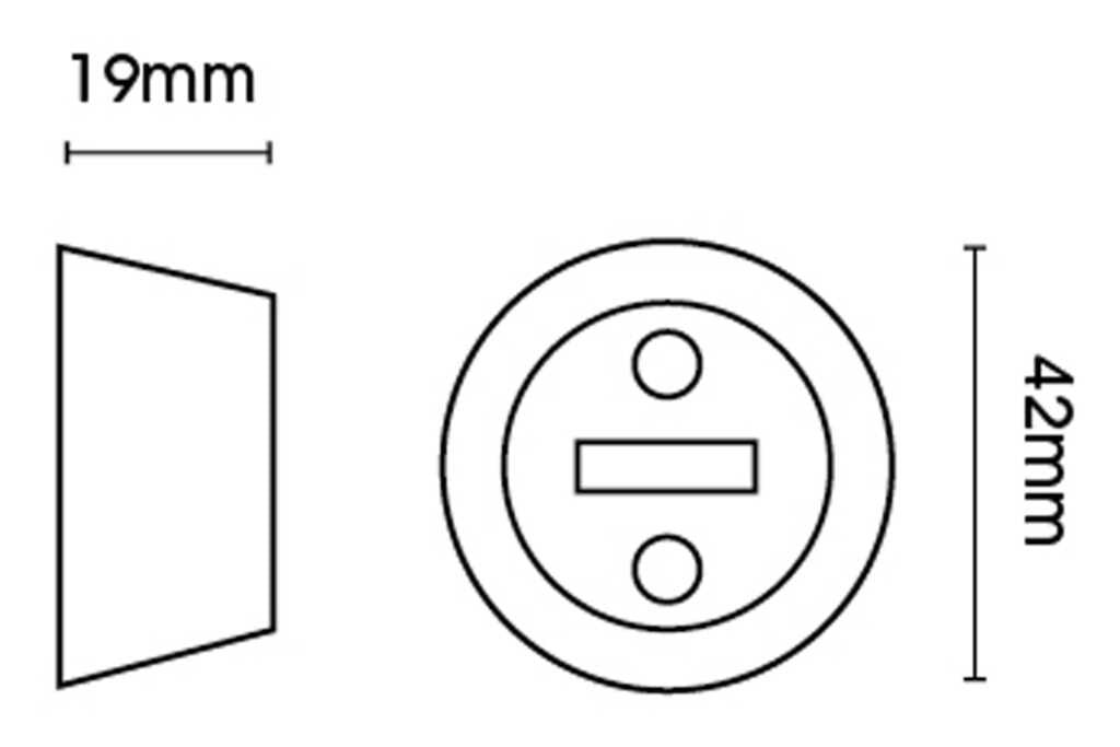 28mm Neo Spun Brass Recess Bracket