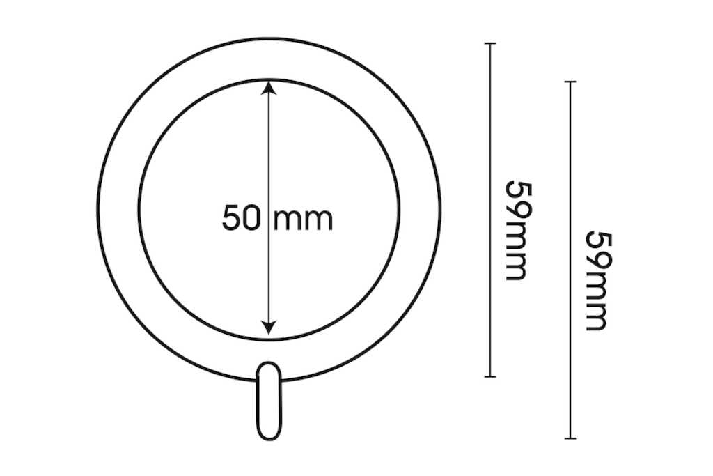 35mm Neo Trumpet Spun Brass Curtain Pole 120cm