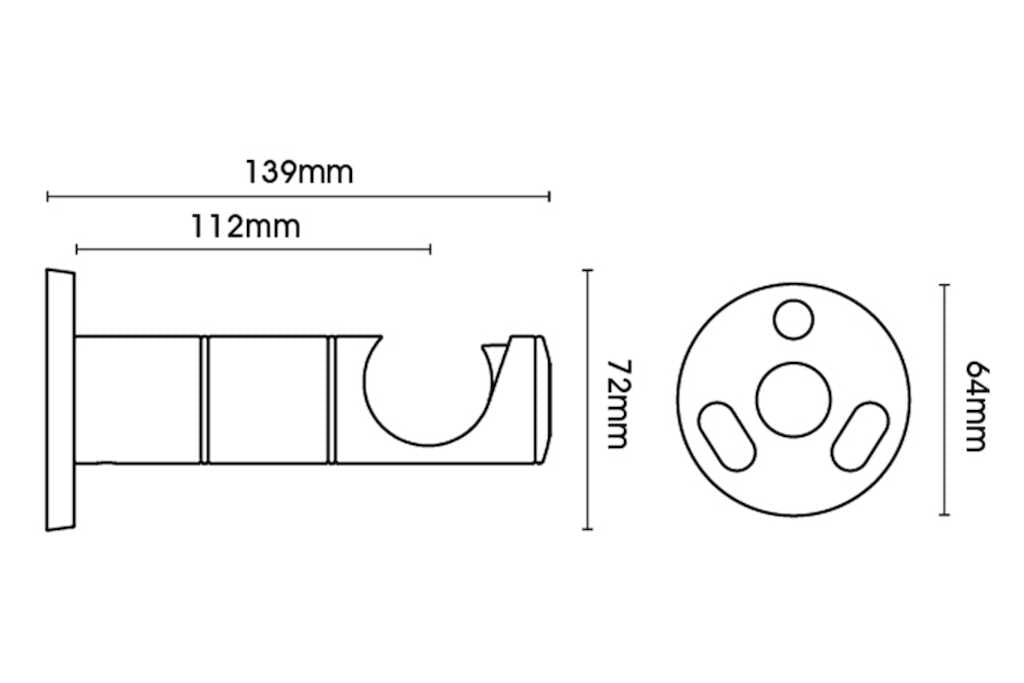 Inspired 35mm Linea Bracket Burnished Brass