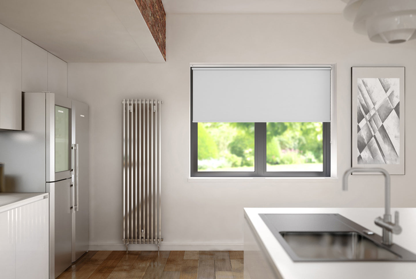 Speedy Blackout Roller Blind 120cm W x 175cm D White
