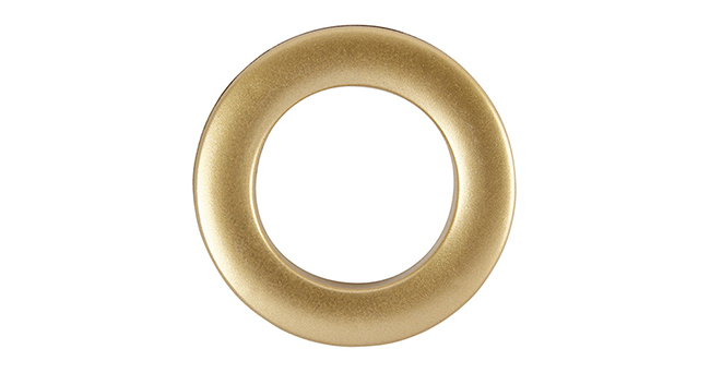 Aura 36mm Eyelet Curtain Rings Satin Gold single