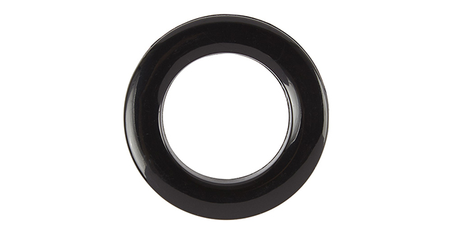 Aura 36mm Eyelet Curtain Rings Black single