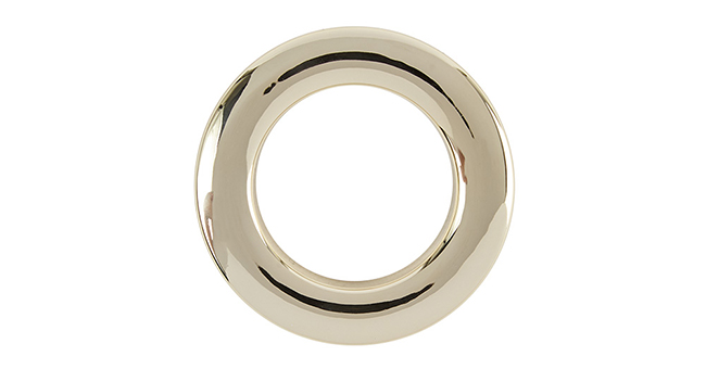 Aura 36mm Eyelet Curtain Rings Bright Brass single