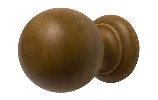 55mm Modern Country Ball Finial Light Oak