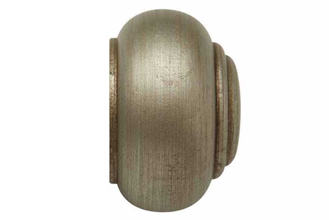 55mm Modern Country Button Finial Satin Silver