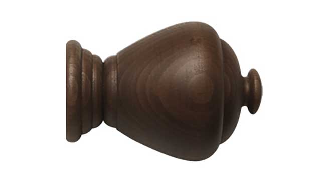 55mm Modern Country Sugar Pot Finial Dark Oak