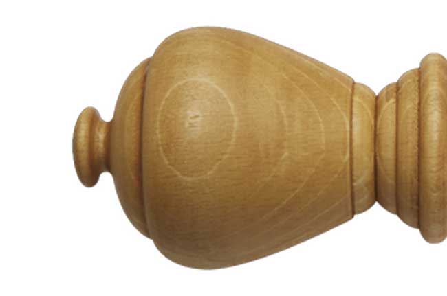 55mm Modern Country Sugar Pot Finial Light Oak