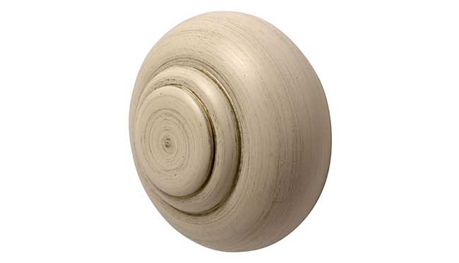 45mm Modern Country Button Finial Brushed Cream