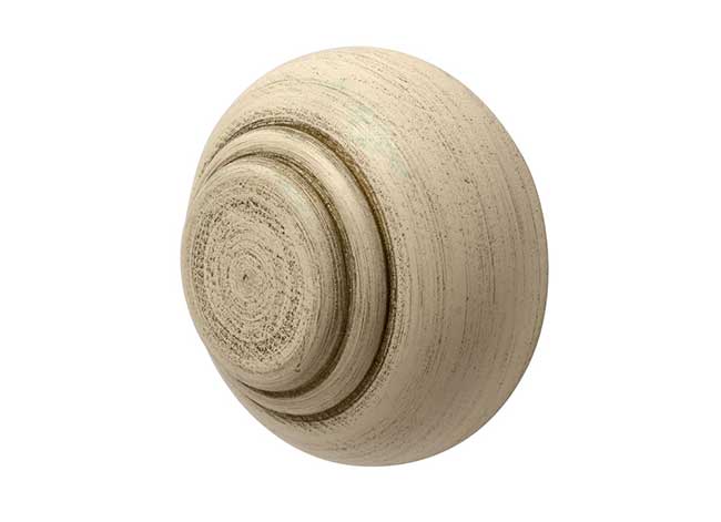 45mm Modern Country Button Finial Brushed Ivory