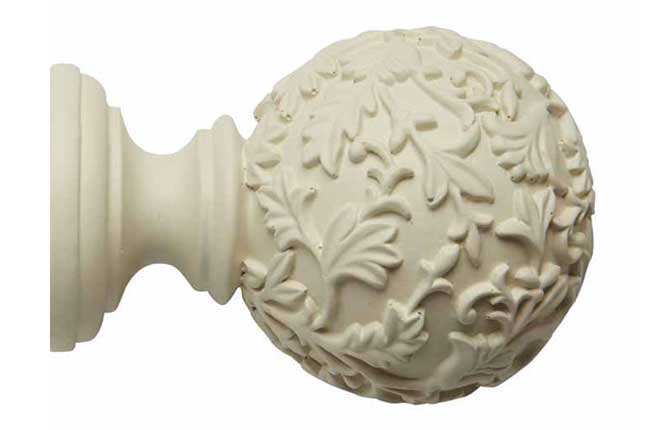 55mm Modern Country Floral Ball Finial Pearl