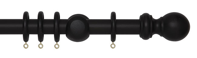 Details about   28mm Victory Traditional Wooden Curtain Pole Set Available In Various Colours 
