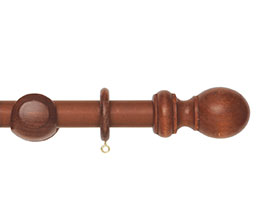 28mm Woodline Wood Curtain Pole 120cm Rosewood