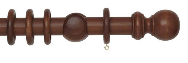 35mm Woodline Wood Curtain Pole 240cm Rosewood