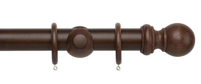 50mm Woodline Wood Curtain Pole 300cm Dark Oak