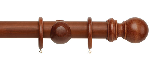 50mm Woodline Wood Curtain Pole 200cm Rosewood