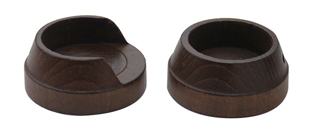 50mm Woodline Wood Recess Brackets Dark Oak Pair