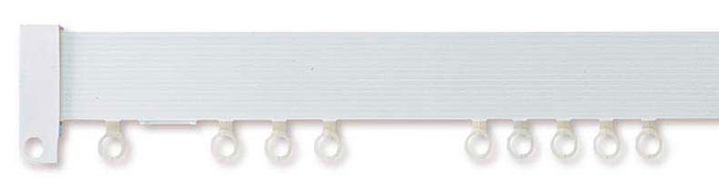 Superglide Uncorded Metal Curtain Track 125cm White