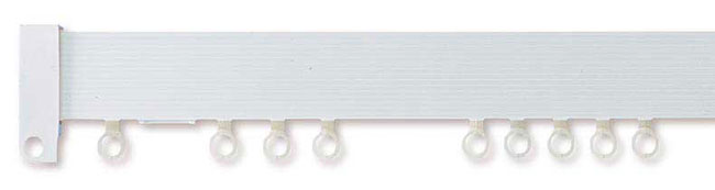 Rolls Superglide Uncorded Metal Curtain Track 400cm White
